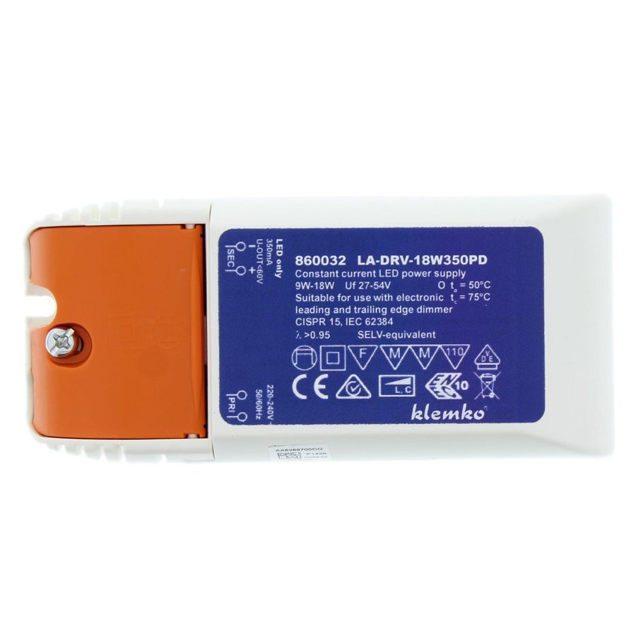 LED driver constante stroom 350mA 9-18W 27-54V dimbaar