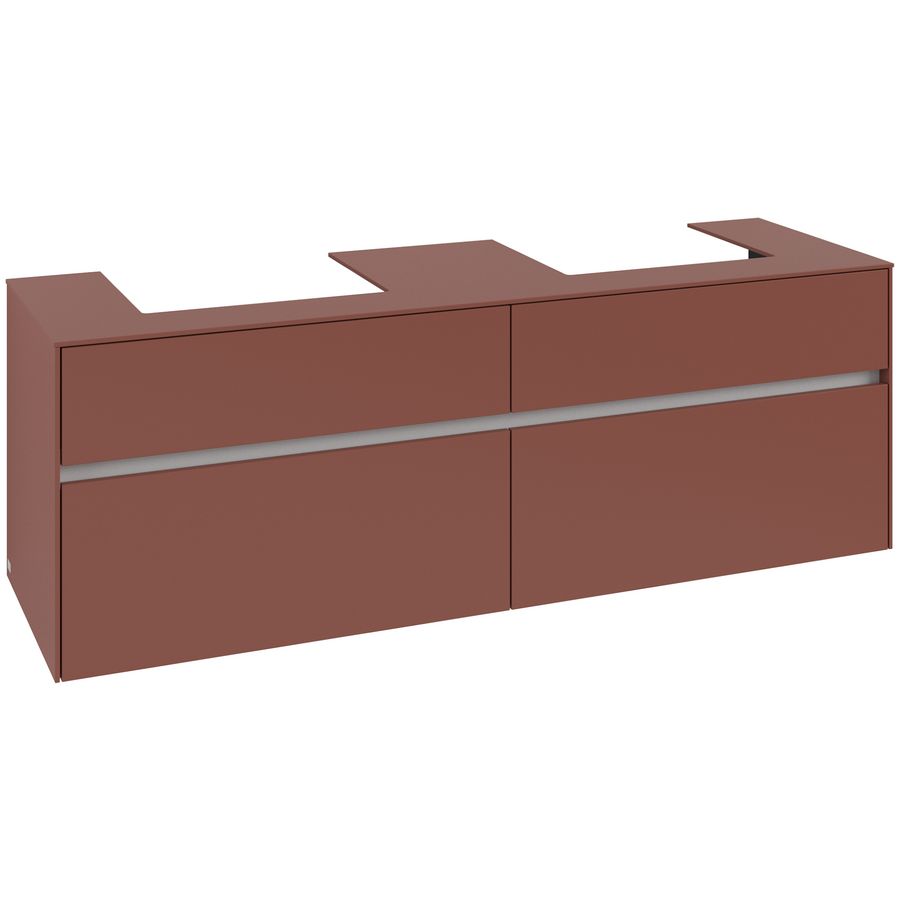 Wastafelonderkast Collaro 1600x548x500mm Wine Red C02100AH