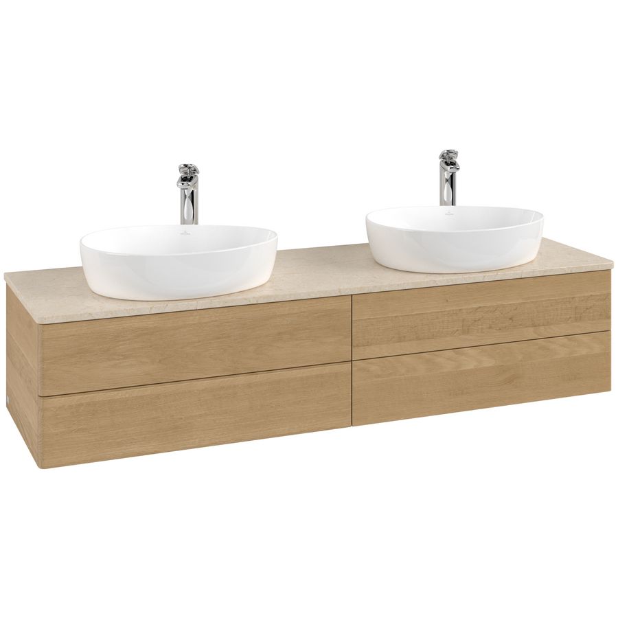 Wastafelonderkast Antao 1600x360x500mm Honey Oak L28053HN