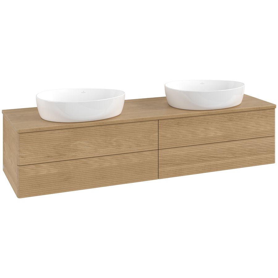 Wastafelonderkast Antao 1600x360x500mm Honey Oak L28111HN
