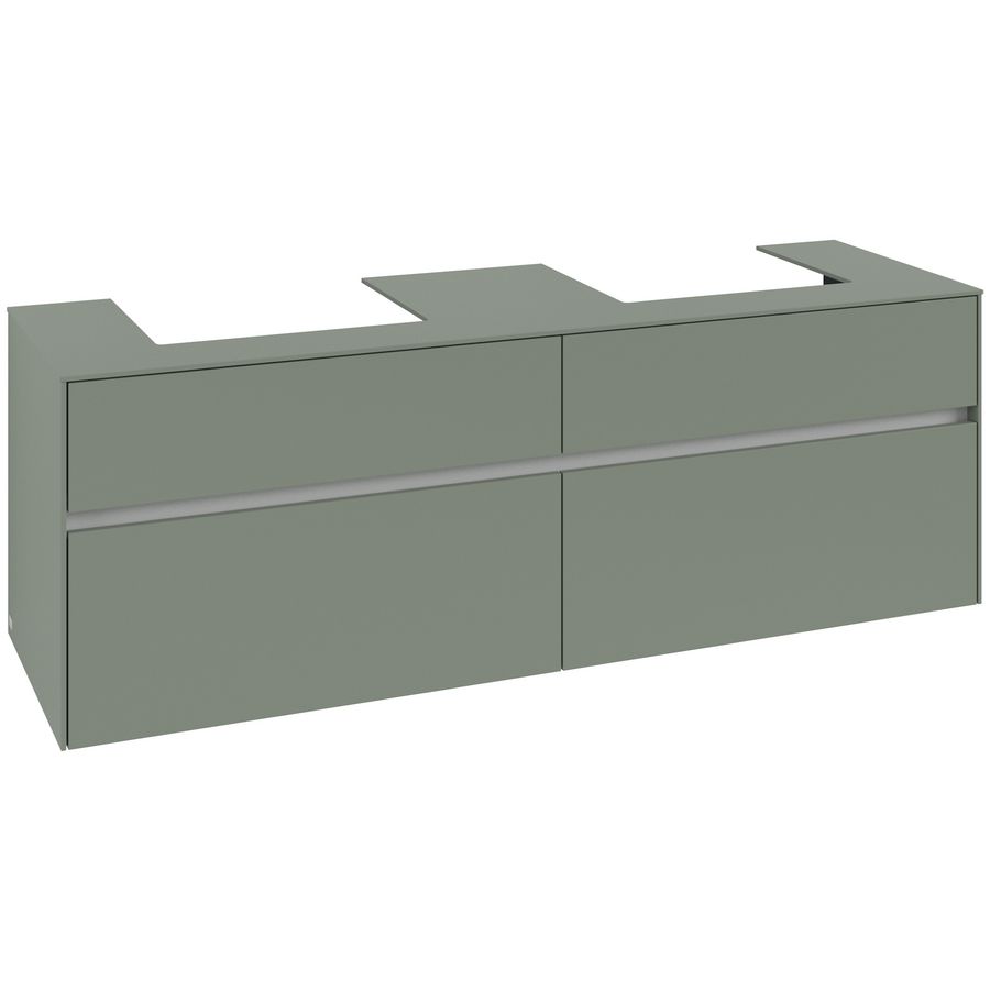Wastafelonderkast Collaro 1600x548x500mm Soft Green C02100AF