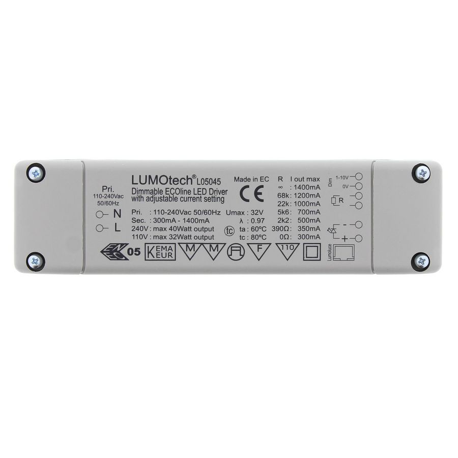 LED driver constante stroom 300-1400mA 40W 15-32V 1-10V