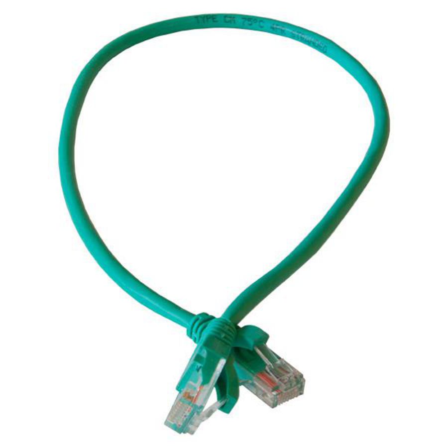 Netwerkkabel / patchkabel CAT5e UTP PVC molded groen 0.5mtr.
