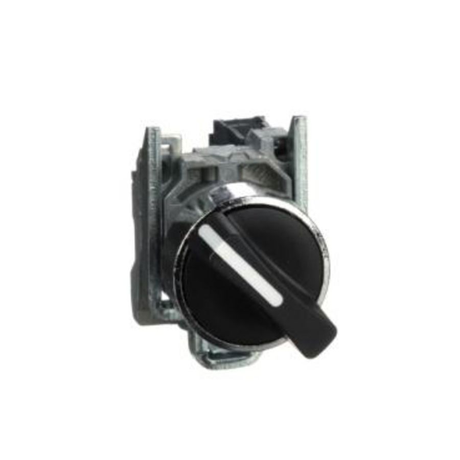 Keuzeschakelaar 2 standen Ø22mm 600V 1NO Zwart