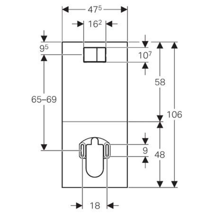 Design afdekplaat v. AquaClean closetsysteem wit