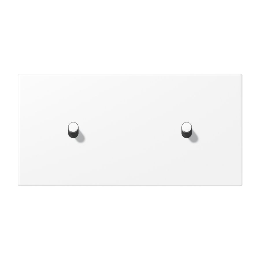 Afdekking LS1912 witmat horizontaal 1+1 hevel cyl.