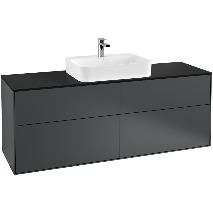 Wastafelonderkast Finion 1600x603x501mm Mid.Blue Matt Lacquer F44200HG