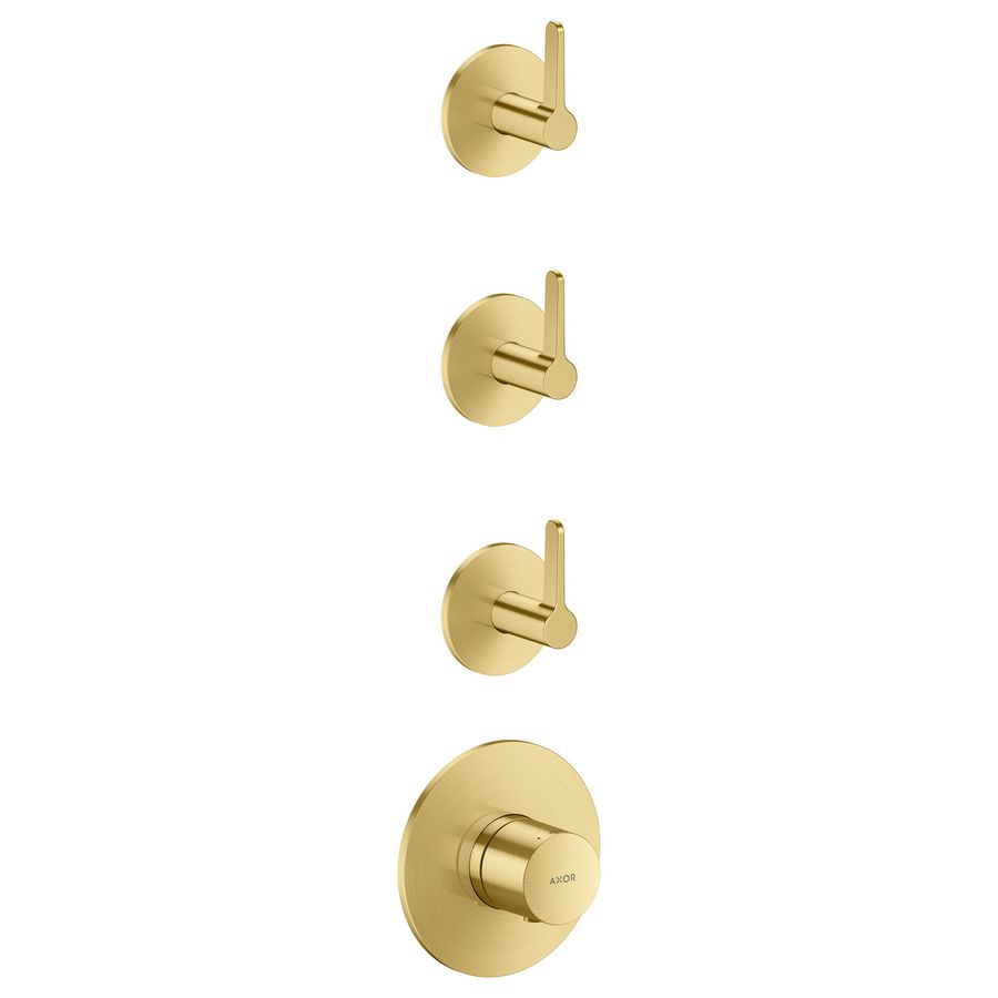 Thermostaat module 3 functies + rechte greep AXOR One Brushed Brass