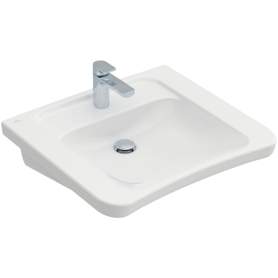 Rolstoelwastafel ViCare (Architectura Vita) 650x550mm wit Alpin C+ AntiBac met kraangat zonder overloop