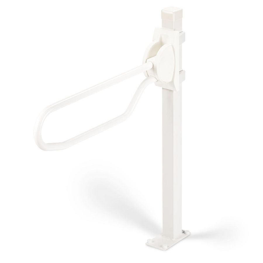 Statief v.closetbeugel RVS gecoat wit