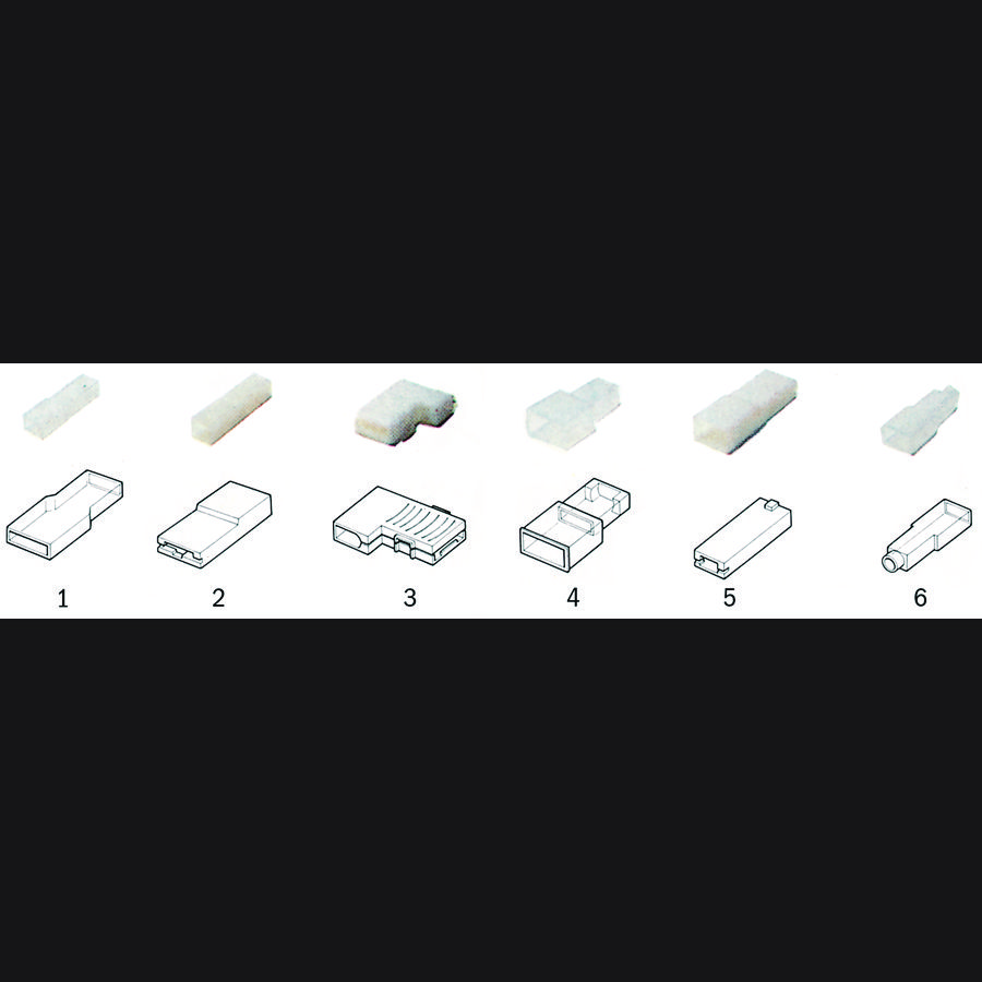 Zak a 100st. Isoleerhuls vorm 4 PVC 6,3mm