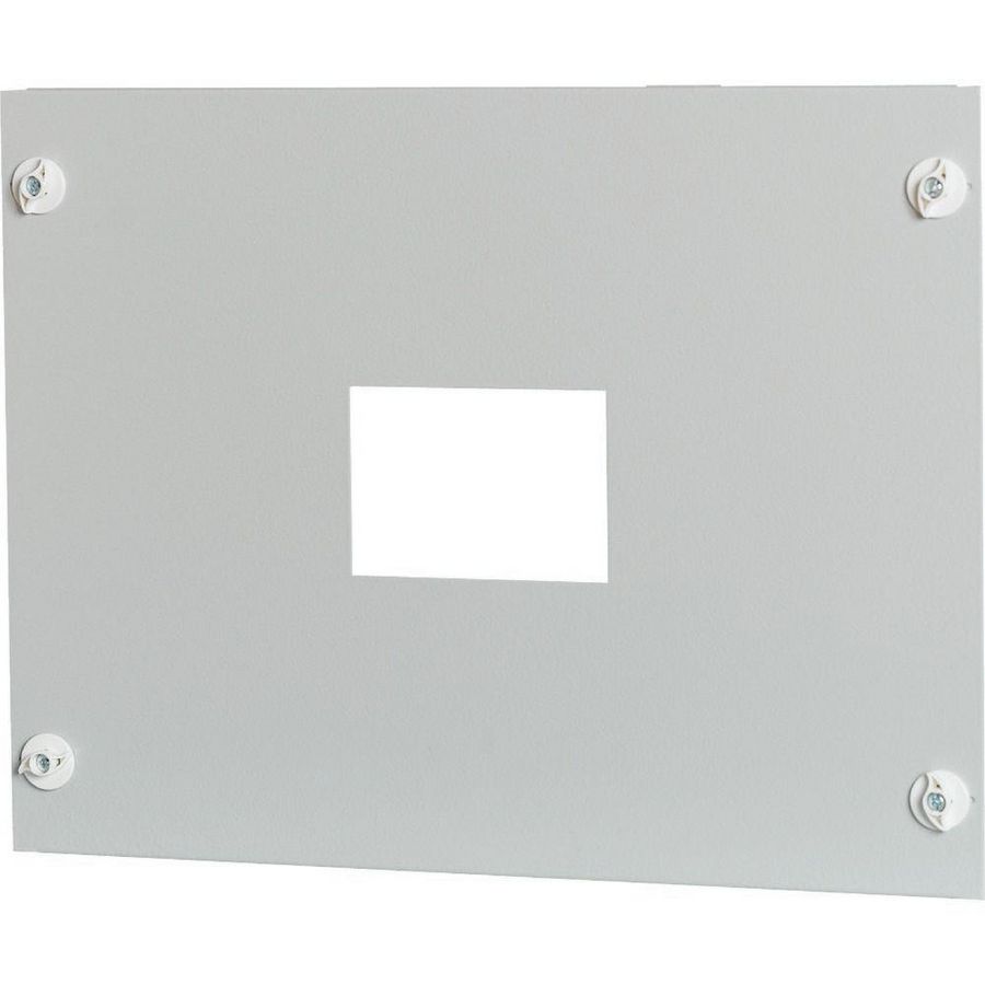Frontplaat plaatstaal 1xNZM3 vert.aansl. HxB=400x800mm grijs