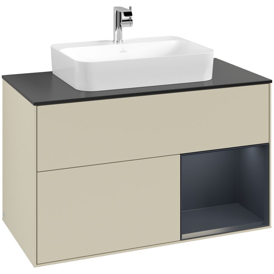 Wastafelonderkast Finion 1000x603x501mm S.Grey Matt Lacquer F372HGHJ