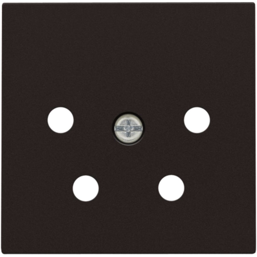 Afwerkingsset 4-polig inbouwcontactdoos PTT d.brown