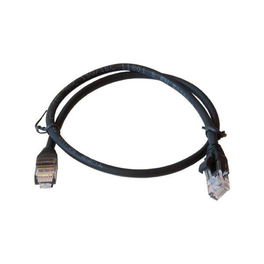 Patchkabel / netwerkkabel CAT5e UTP PVC molded zwart 0.5meter