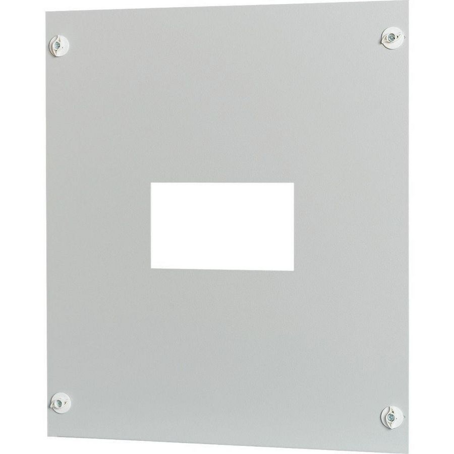 Frontplaat plaatstaal 1xNZM4 vert.aansl. HxB=600x600mm grijs
