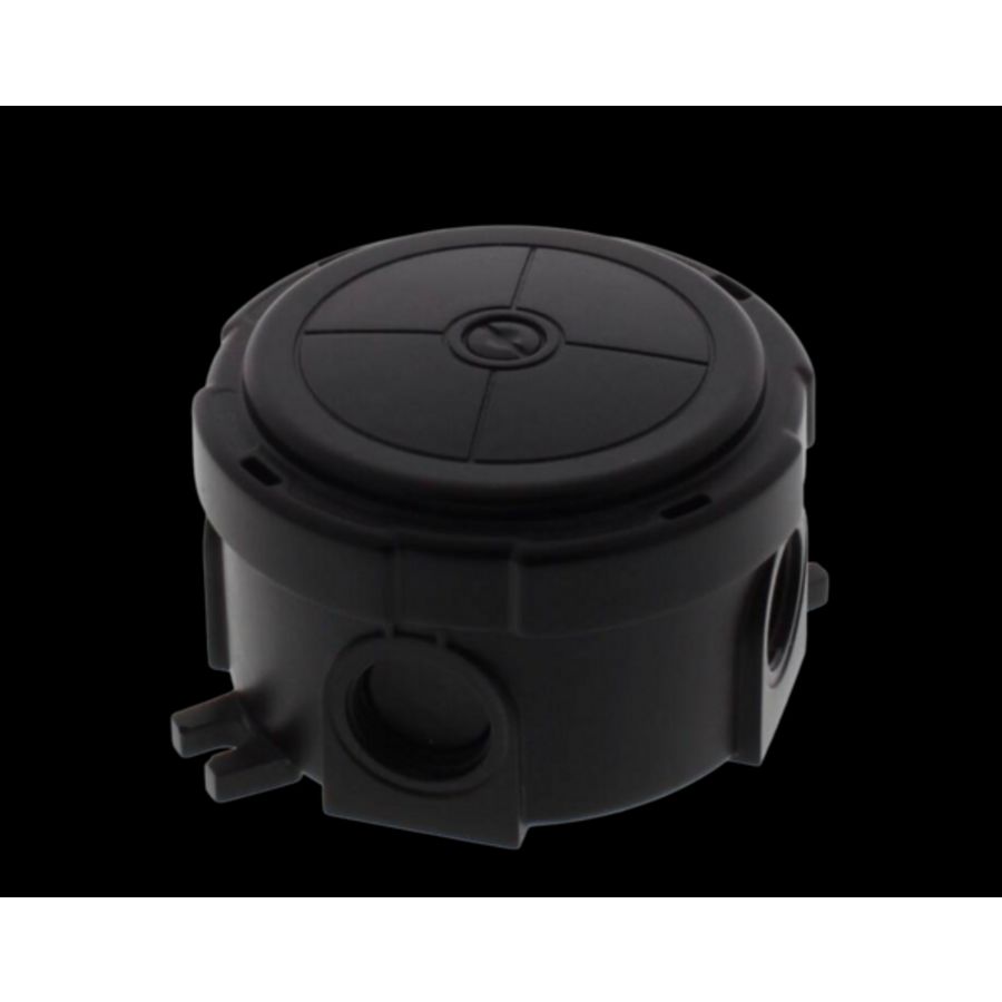 kunststof kabeldoos rond Ø 82mm zwart (COMBI304BK) VVE=5