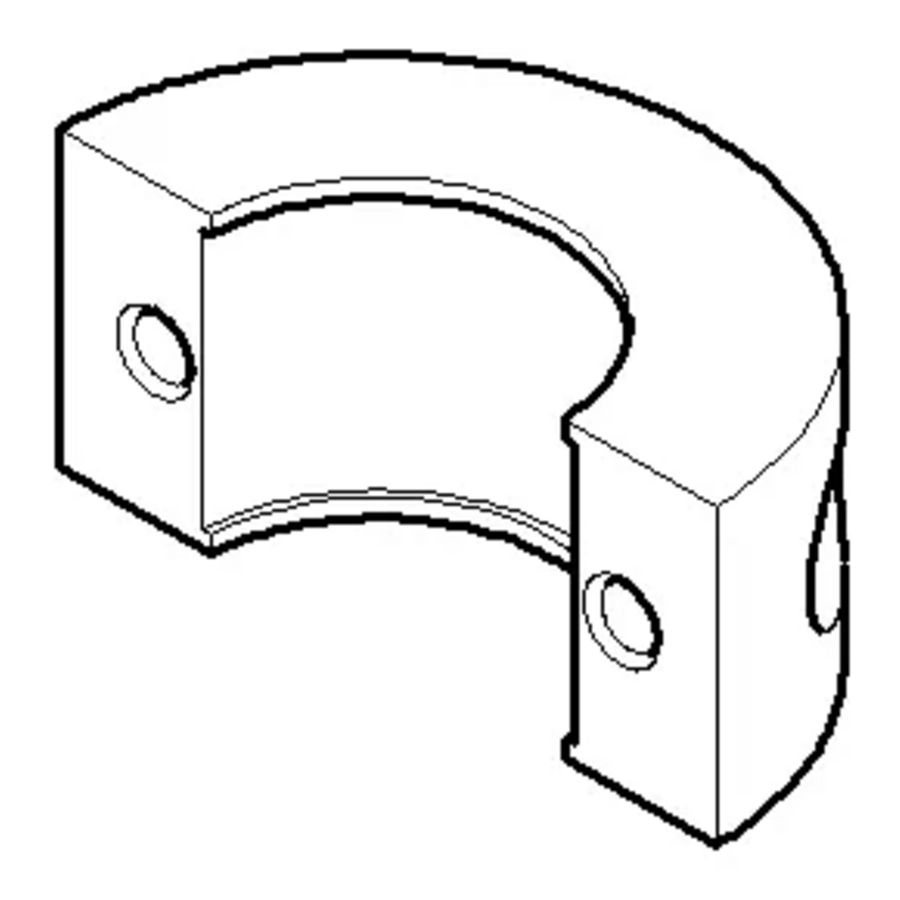 Bevestiging 38x19x17mm Champagne geborsteld