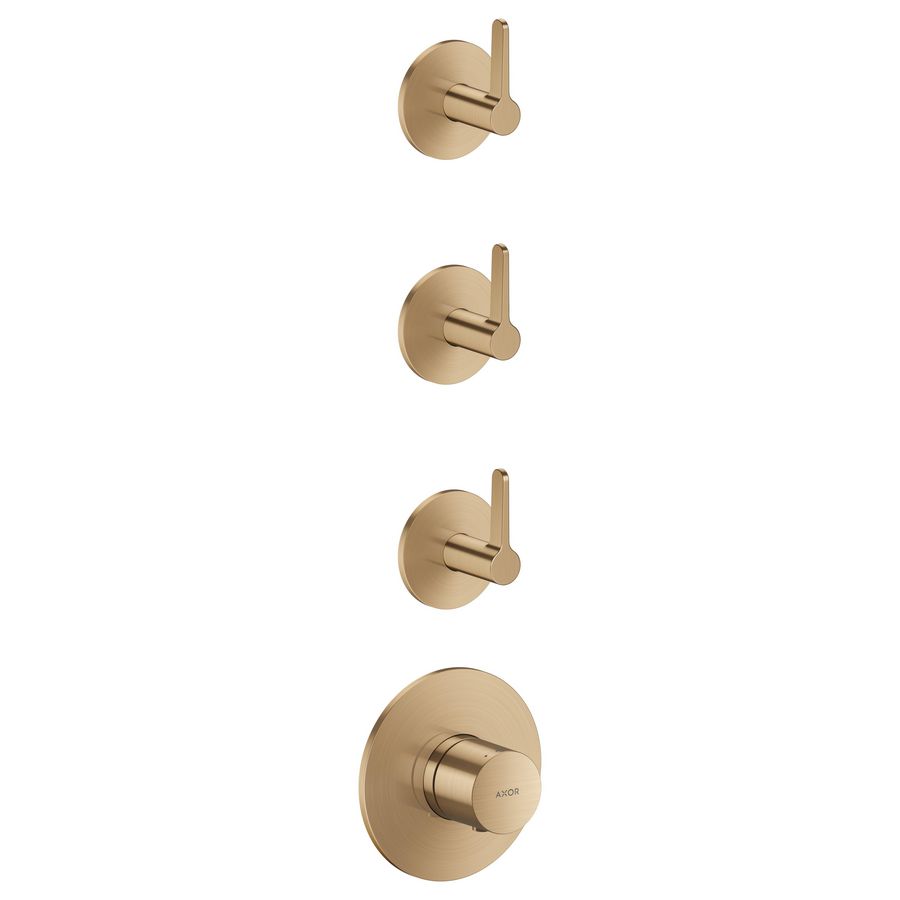 Thermostaat module 3 functies + rechte greep AXOR One Brushed Bronze