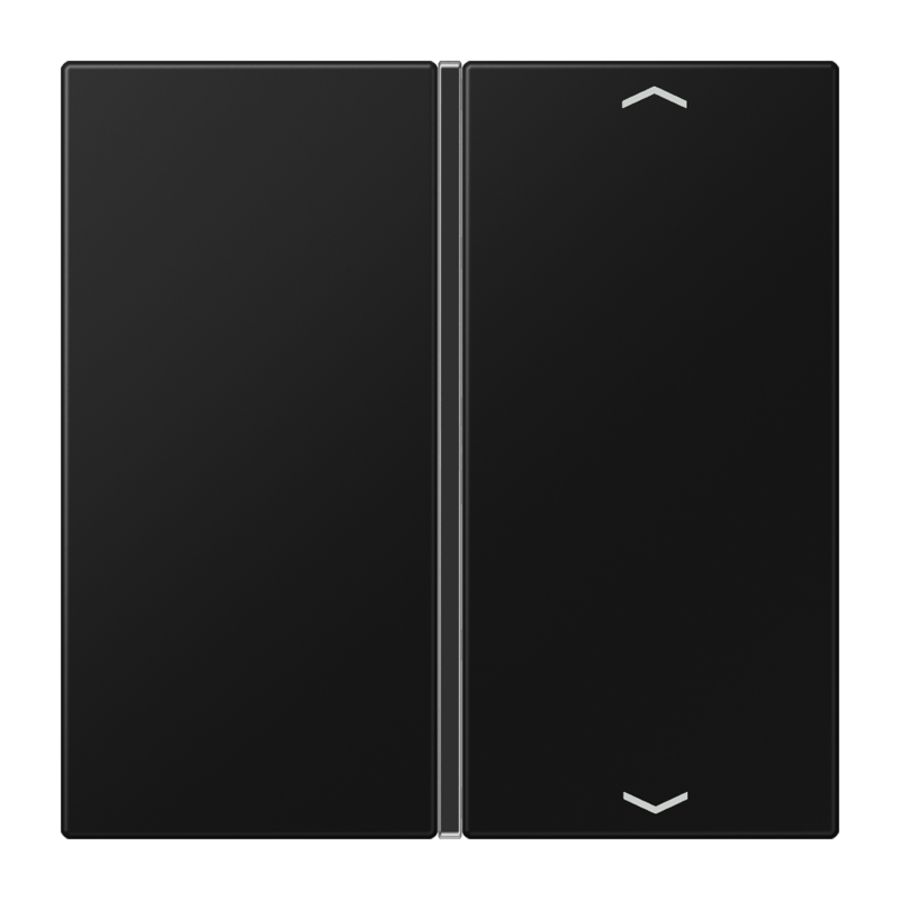 Tastafdekking 1-voudig pijl compleetLS matzwart KNX