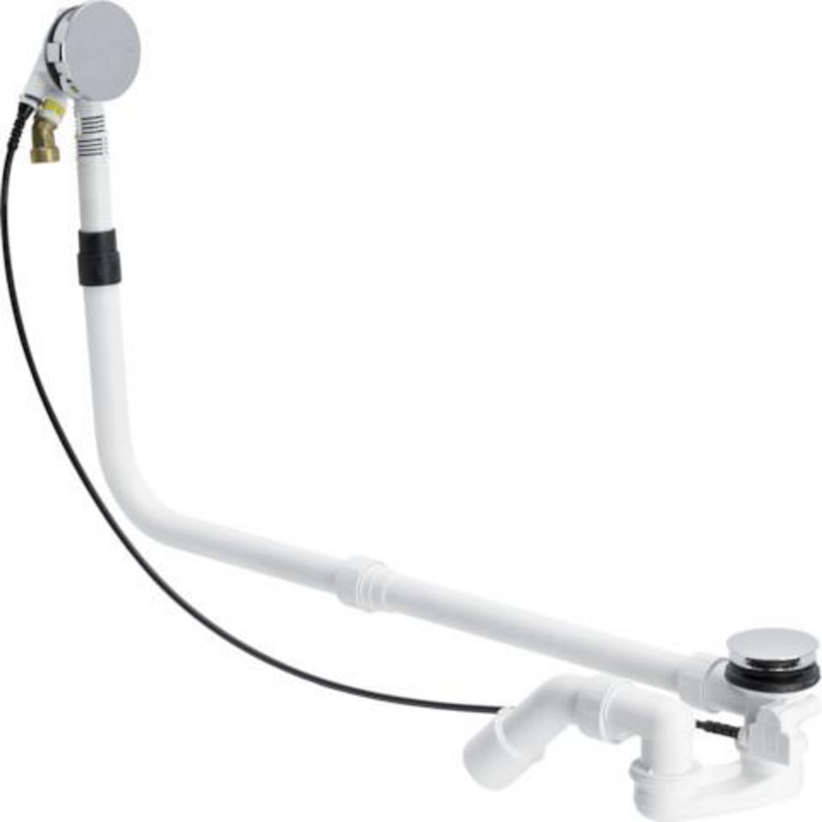 Multiplex Trio badafvoer/vul+overloopcombinatie chroom kunststof L: 100–680mm