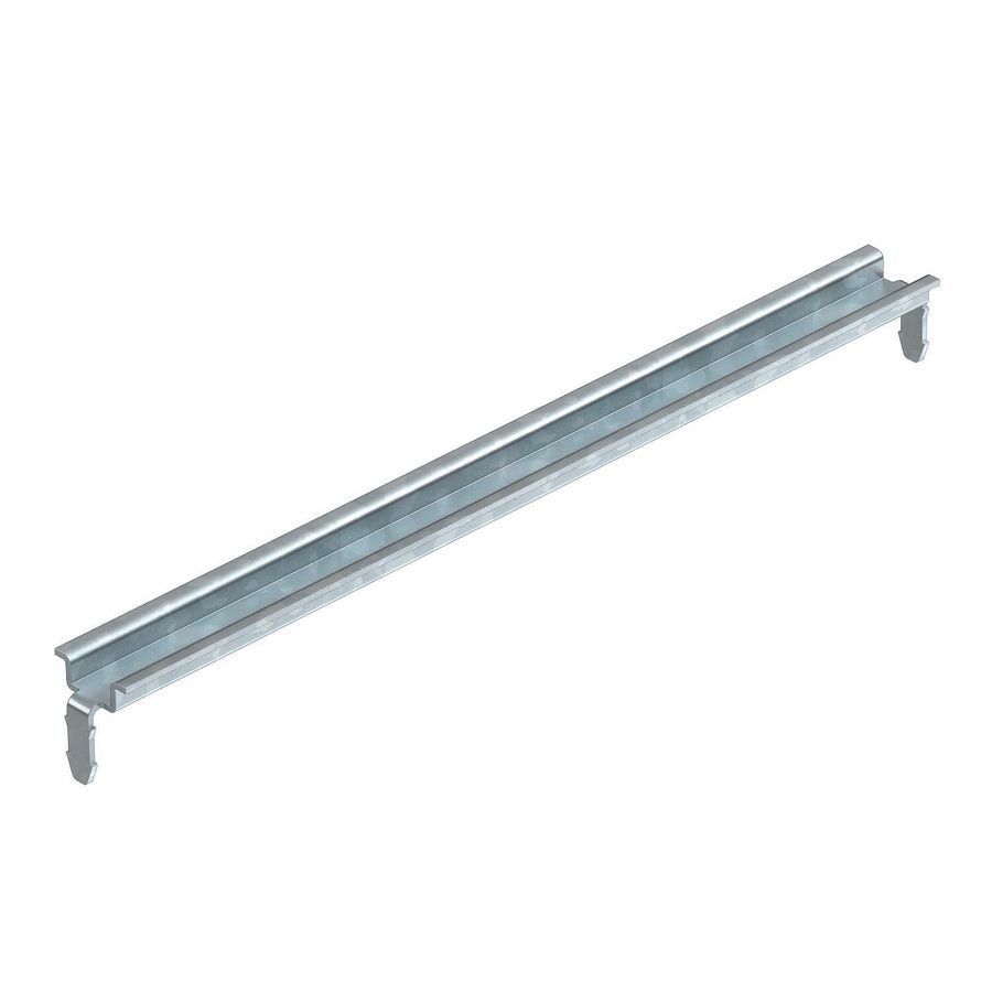 DIN-rail voor klemsteenbevestiging 189x15x7,5 Staal galvanisch verzink VVE=10