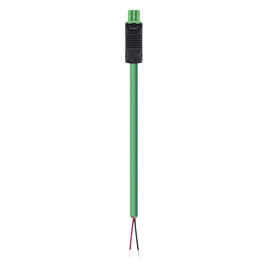 Aansluitsnoer BST14I2 female 0,5mm² 100cm dca groen VVE=100