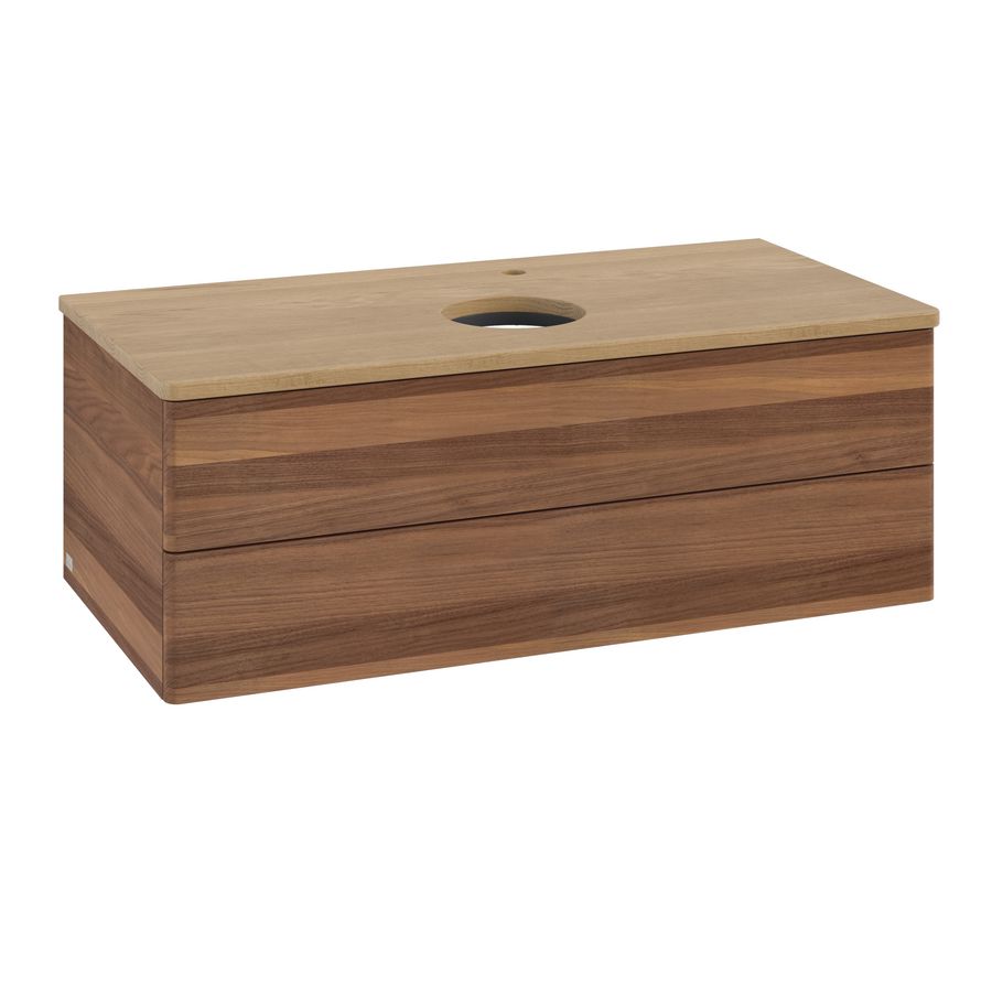 Wastafelonderkast Antao 1000x360x500mm Warm Walnut L20051HM