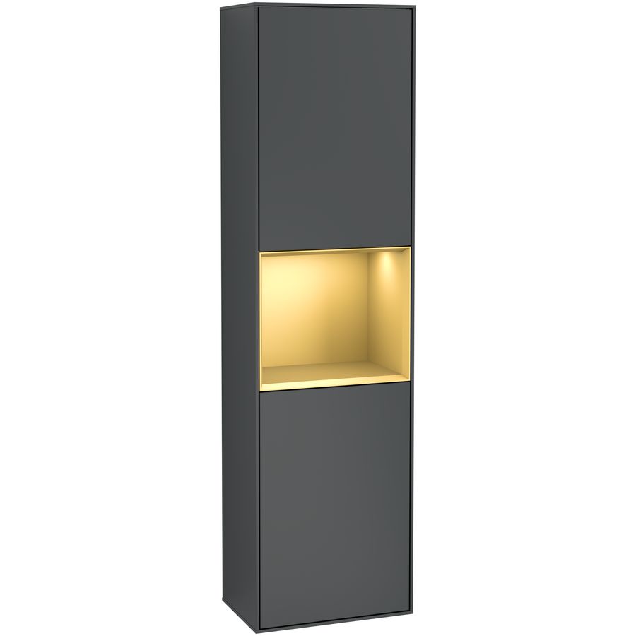 Hoge kast Finion 418x1516x270mm Mid.Blue Matt Lacquer F460HFHG