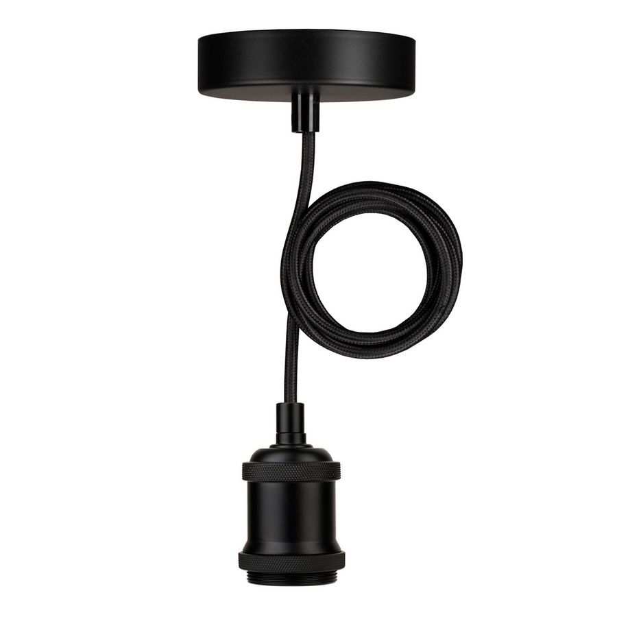 Pendant Oslo E27 Matt Black 1.5M 2C Black