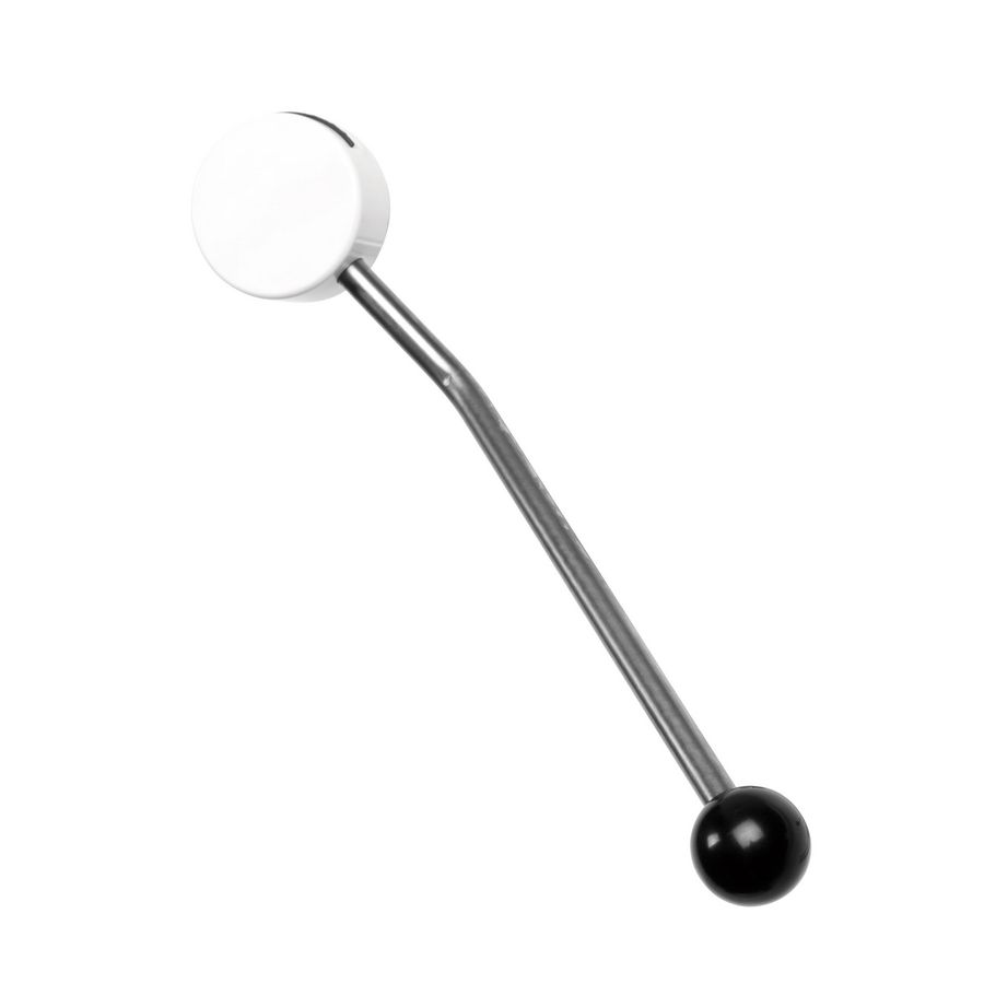 Bedieningshendel kiepspiegel RVS gepolijst wit