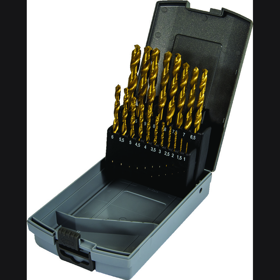 Gereedschapset HSS geslepen 1-10mmTIN