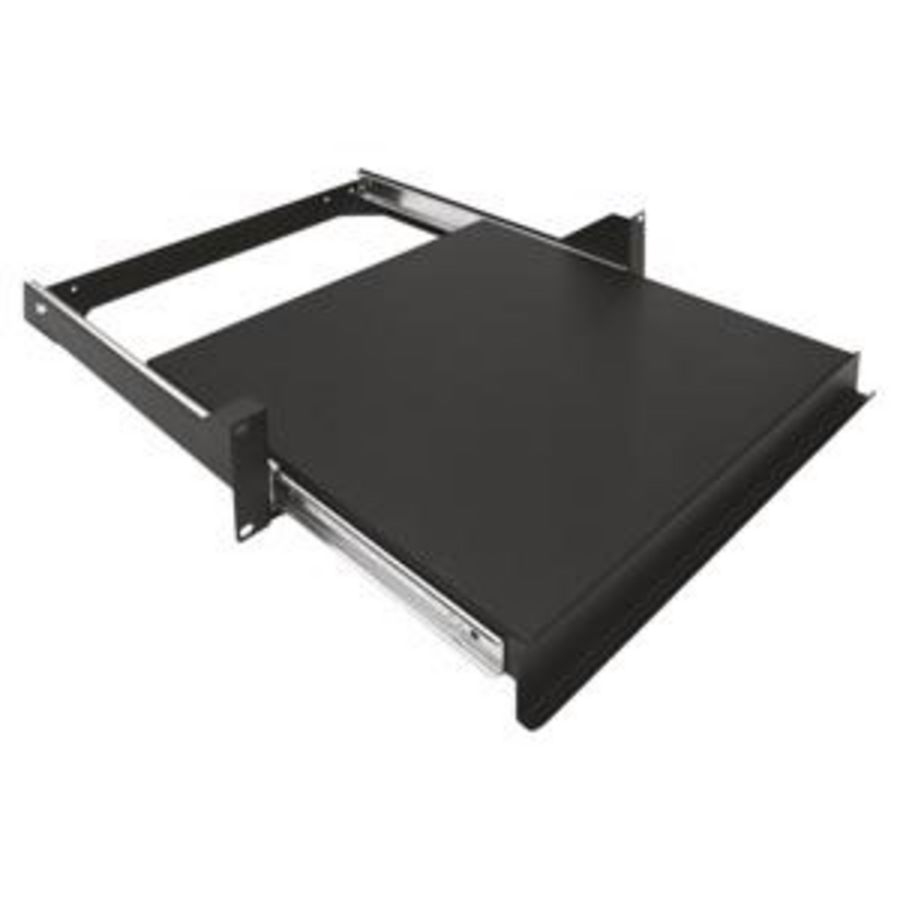 19" SCHUIFPLANK-DIEPTE 410mm-2U-ZWART