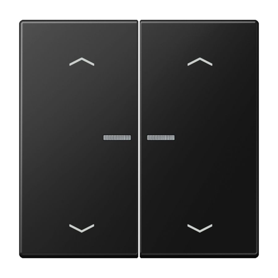 Stuurafdekking LS 2voudig gr.zwart mat pijl HOME