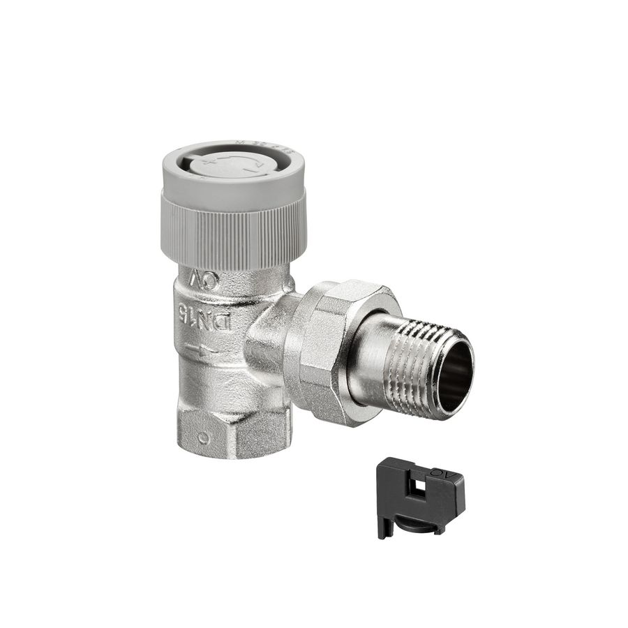 Afsluiter therm. dyn. RFQ haaks 1/2" + filter