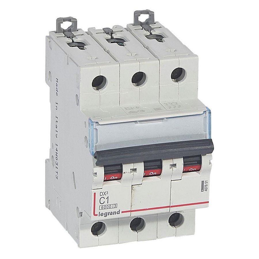 Installatieautomaat DX³ 6000A/10kA 3-polig C-karakteristiek 1A