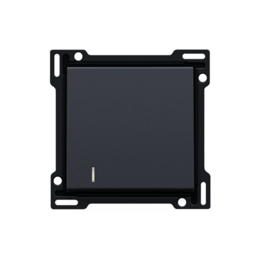 Afwerkingsset lens enkelvoudige schakelaar/knop anthracite