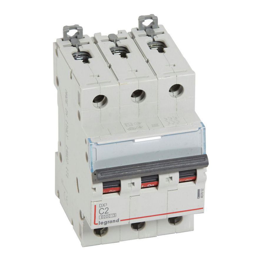 Installatieautomaat DX³ 6000A/10kA 3-polig C-karakteristiek 2A