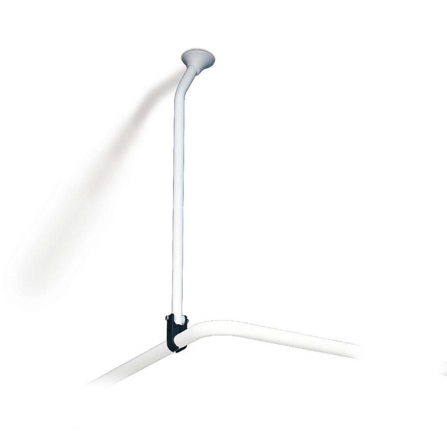 Plafondbevestiging v.douchegordijnrail wit