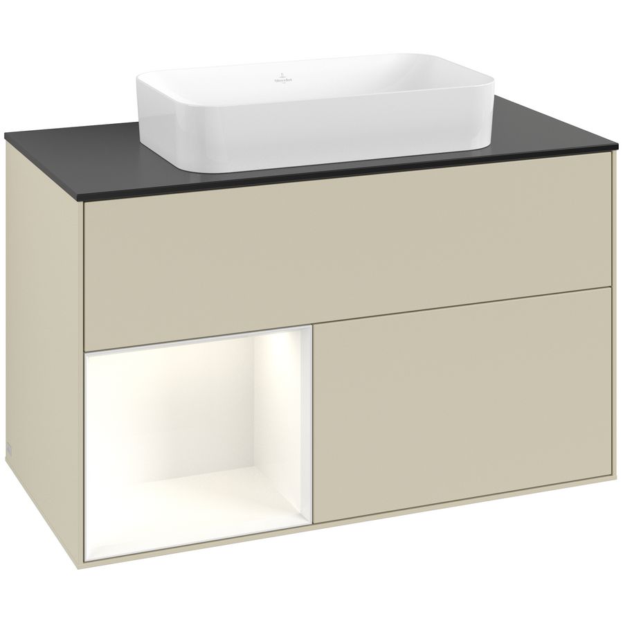 Wastafelonderkast Finion 1000x603x501mm S.Grey Matt Lacquer F652GFHJ