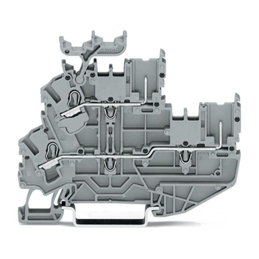 1-draads/1-pins 2etage basisklem PUSH Rijg-/rijg 2233 VVE=50