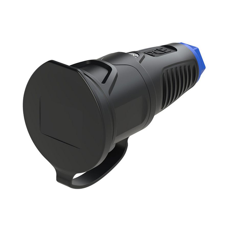 Koppelcontactstop randaarde er afdekkap Taurus2 zwa/bla rubber VVE=20