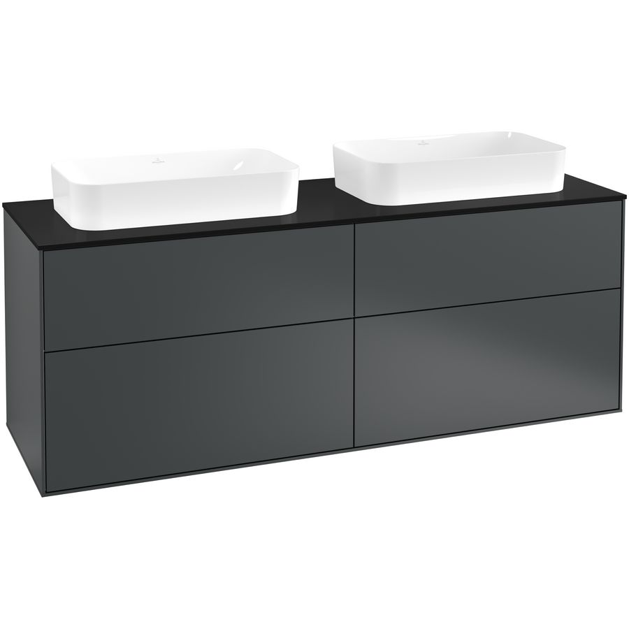 Wastafelonderkast Finion 1600x603x501mm Mid.Blue Matt Lacquer F72200HG