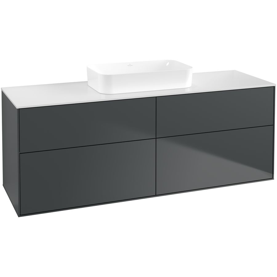 Wastafelonderkast Finion 1600x603x501mm Mid.Blue Matt Lacquer F73100HG