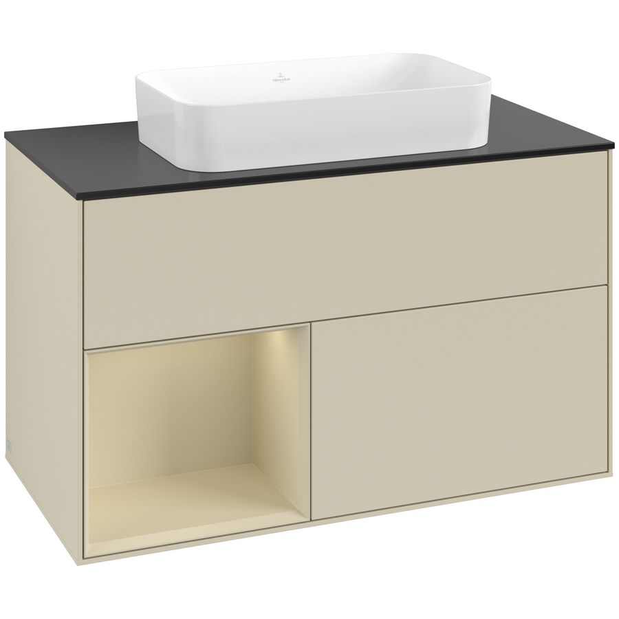 Wastafelonderkast Finion 1000x603x501mm S.Grey Matt Lacquer F652HJHJ