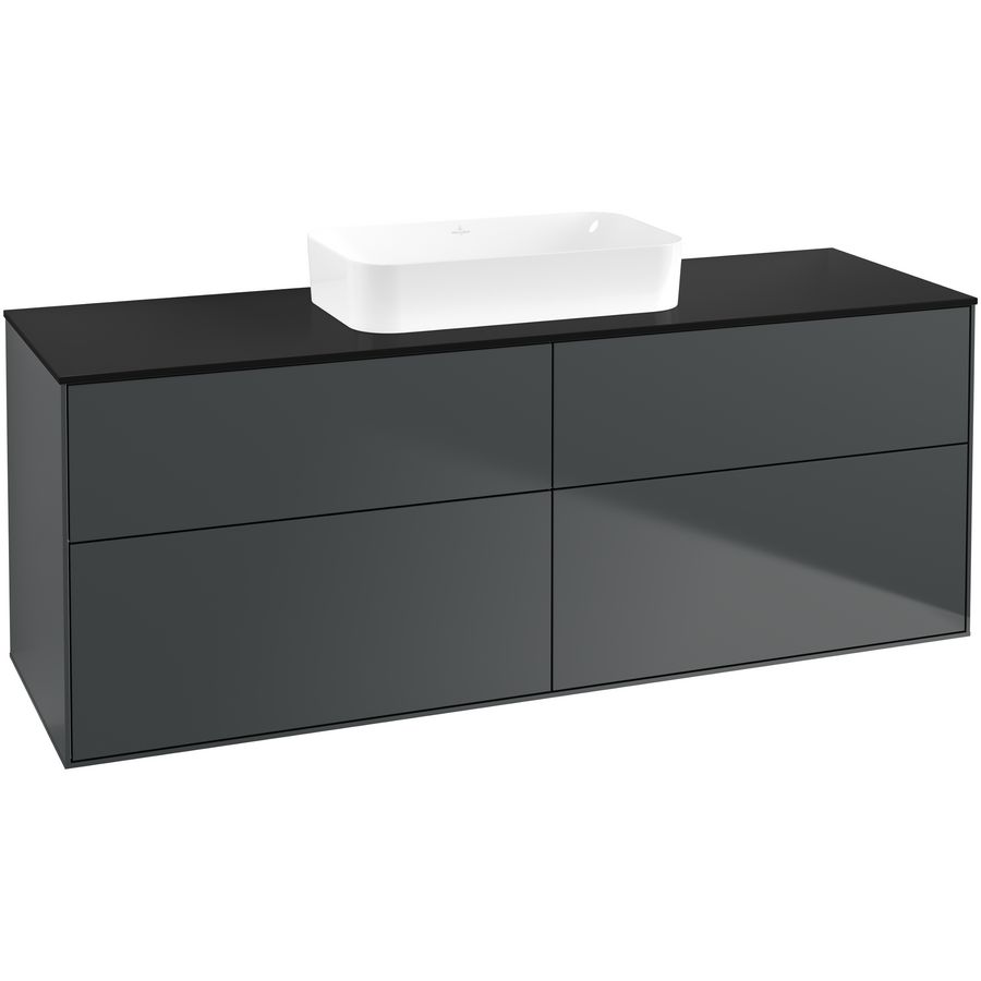 Wastafelonderkast Finion 1600x603x501mm Mid.Blue Matt Lacquer F73200HG