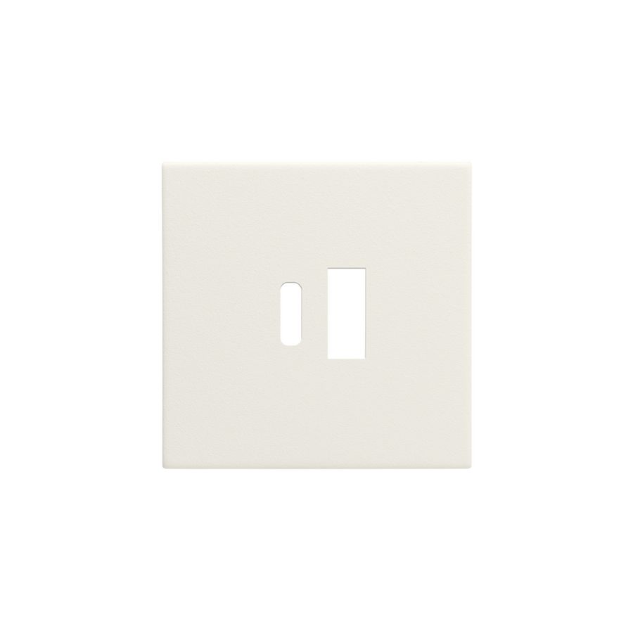 Afwerkingsset voor dubbele smart USB-A- en USB-C-lader cotton white textured