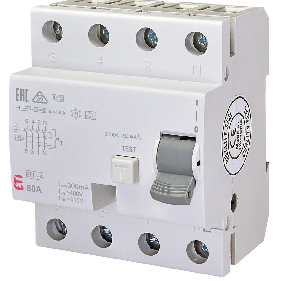 Aardlekschakelaar EFI-4 80A 300mA 4-polig 2064545