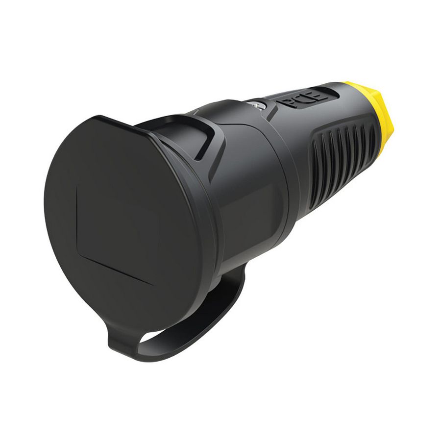 Koppelcontactstop randaarde er afdekkap Taurus2 zwa/gee rubber VVE=20