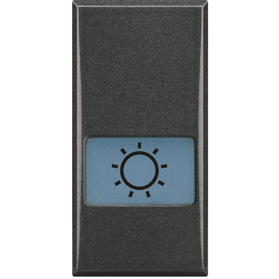 Toets lamp symbool verlicht 1 module Axolute Antraciet